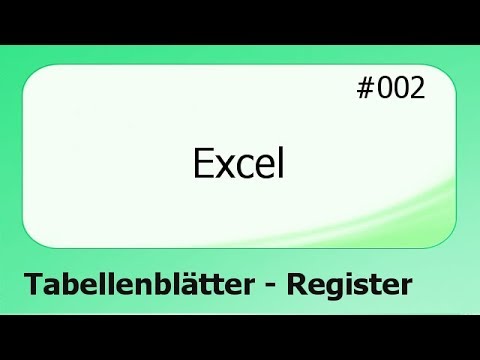 Excel #002 Tabellenblätter - Register [deutsch]