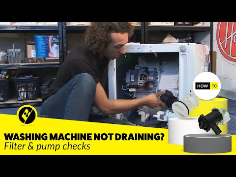 how to drain clogged washing machine