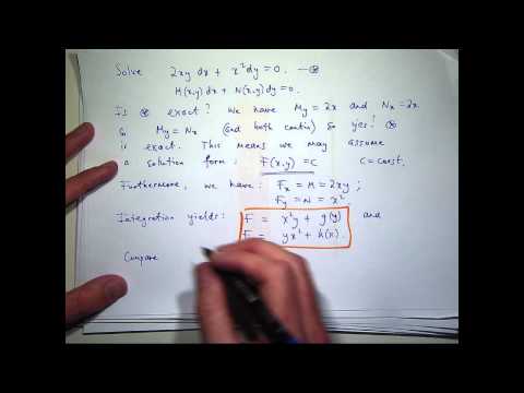 how to prove exact differential