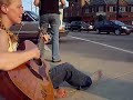 singing on the sidewalk