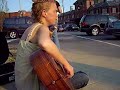 singing on the sidewalk
