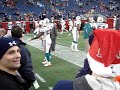 PRE-GAME RUN DOWN ON GILLETTE STADIUM FIELD