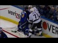 Dwight King boarding on Alex Pietrangelo. LA Kings vs St. Louis Blues game 1 4/28/12 NHL Hockey