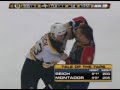 Jeremy Reich vs Steve Montador from the Boston Bruins at Florida Panthers game on Feb 21, 2008.via http://www.hockeyfights.com