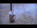 Propane tank potbelly woodstove in the rough Propane tank potbelly woodstove in the rough