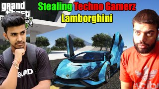 Stealing Techno Gamerz Lamborghini Sian  GTA 5 GAM