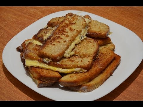 Гренки с яйцом и молоком на сковороде - простой рецепт быстрого завтрака.