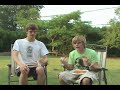 Cade and Adam in Matt's Lush Garden