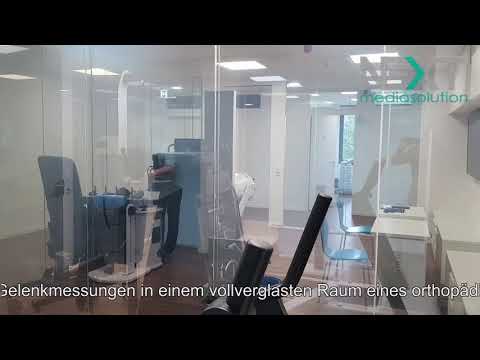 Schaltbare Folie Grau Untersuchungsraum Gelenkzentrum