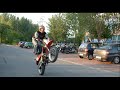 Derbi stunt- wheelie on saddle :P