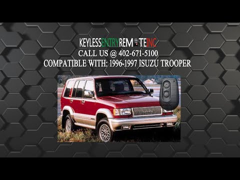 How To Replace Isuzu Trooper Key Fob Battery 1996 1997