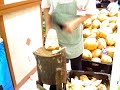 Amazing Coconut Cracking Skill