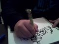 Graffiti on paper - paper texta highlighter