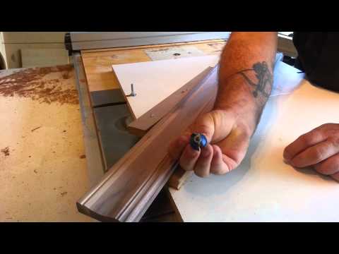 molding - This video give you a brief description of how I make homemade crown molding. This simple technique using a cove cutting jig for your table saw. Facebook: ht...