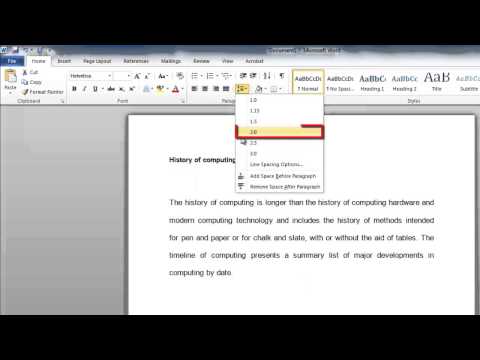 how to adjust enter space in word