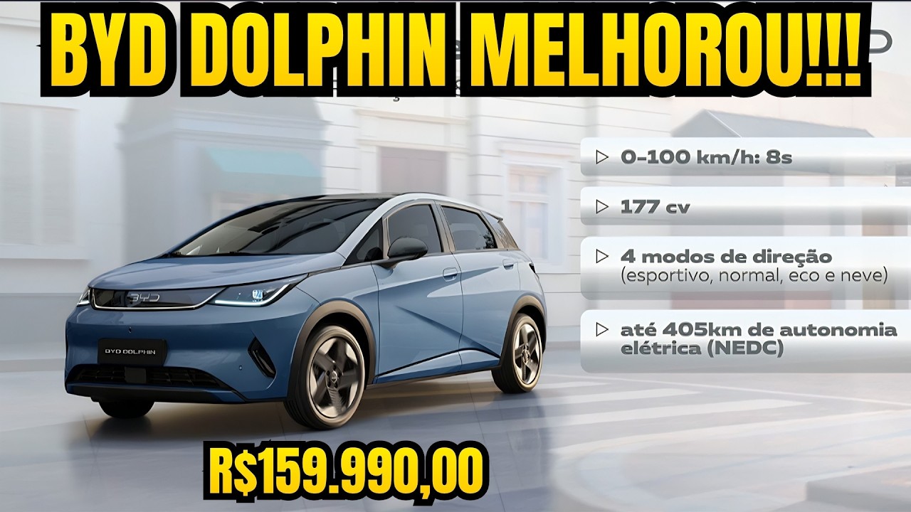 BYD MELHOROU O DOLPHIN PARA NÃO PERDER ESPAÇO PARA A CONCORRÊNCIA!