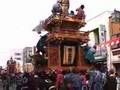 石岡のおまつり2004年マスヤ前での梃子切り