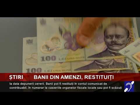 Banii de amenzi, restituiţi