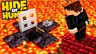 i found a SECRET Minecraft 1.16 Lava base..  (Hide Or Hunt #5)