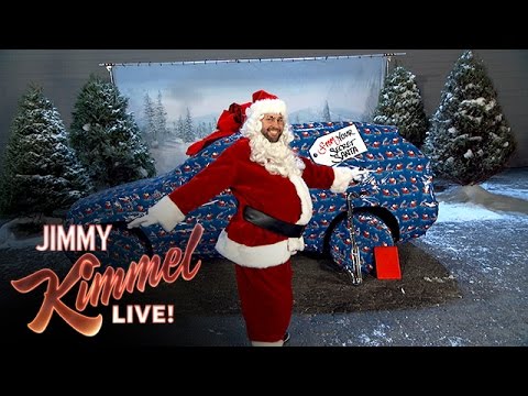 PRANK WARS: Watch as John Krasinski pranks Jimmy Kimmel by filling his car with Christmas ornaments!