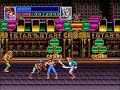 in fact, this is the japanese version of the game, wich i consider superior in some ways (they are suttle, but there are differences between this and the us/eur version). still, this take on double dragon for the snes was really good, if a bit slow compared to say, turtles. still it had an impressive set of moves and one of the very few side scrooling beat'em'ups wich allowed you to block and counter! i never understood why they made jimmy use pink cloathing... first and last time ever, on ...