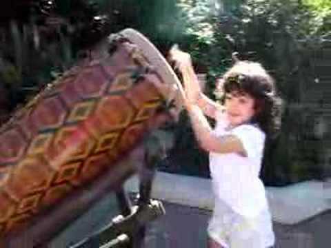 Olivia Playing Congo at Animal Kingdom