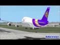 FSX: Thai Air 747 Landing at Bangkok