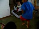 the eng brothers[my brothers] doing their little show.for fun. my older brother just being stupid and funny and lureing my baby brother kong meng towards him while suyeng[int he blue shirt] is dancing. hahahah!!! stupid movie..but enjoy.lyrics: