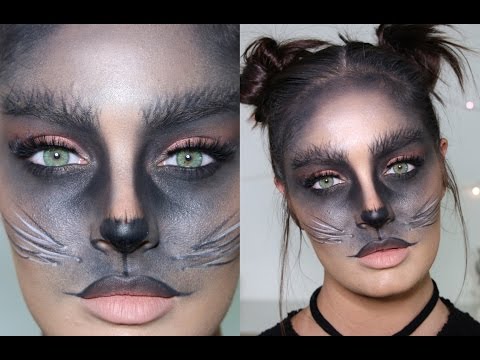 Cute Black Cat DIY Halloween Costume/Makeup Tutorial