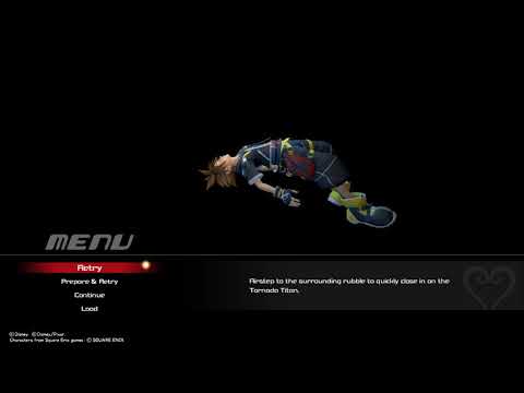 Kingdom Hearts 3 Game Over Screen