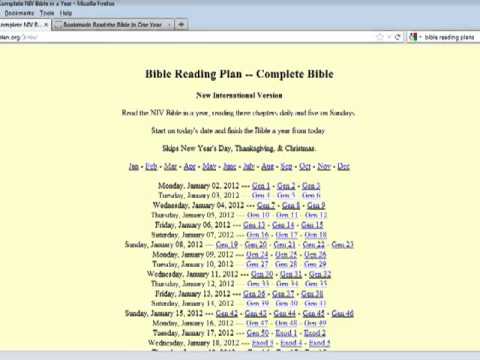 how to read the bible in a year