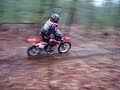NEW ENGLAND WOODS TRAIL DIRTBIKE RIDING FUN CRF150 RACING