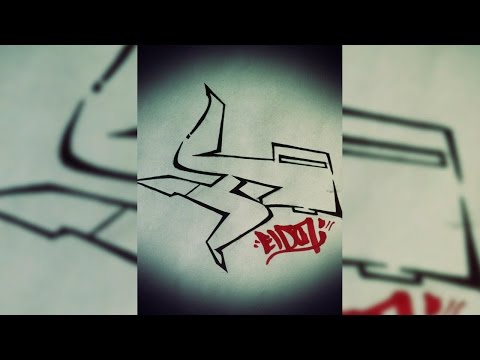 how to draw letter h in graffiti