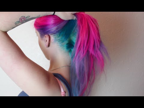 how to dye hair neon purple