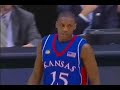 mario chalmers' shot in the ncaa championship game with ku broadcasters bob davis and chris piper calling the game.  
-----
all material used is copyright their prospective owners.  video is for entertainment only.