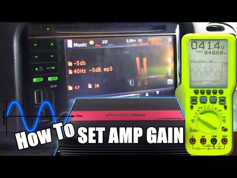 how to set amp gain with o scope