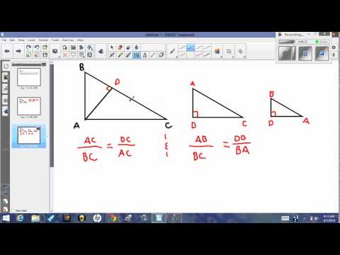 how to prove pythagorean theorem using similar triangles