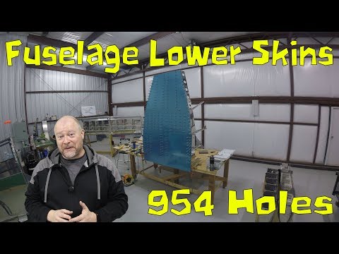 RV-10 Fuselage - 010 - Skins and 954 holes, Bent Ribs, Fluting and Access
