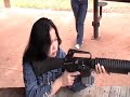 Girlie shoots a Bushmaster AR-15