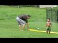 Sloan's 1st B-day slip and slide