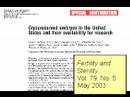 Clinic Embryos and Stem Cell Research
