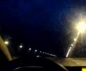 Driving towards a thunderstorm
