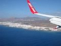 Plane landing at Arrecife, Lanzarote 09/09/2010