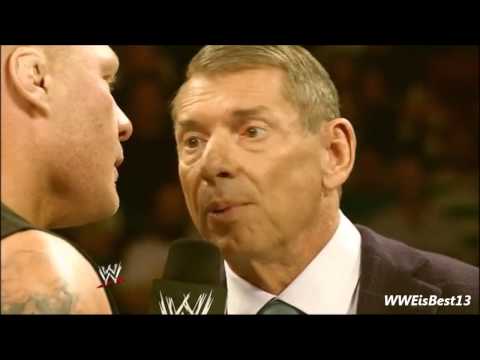 F5 - Brock Lesnar Returns to RAW and F5 Mr. McMahon.