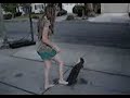 belle trying to pick up a skateboard; the cool way