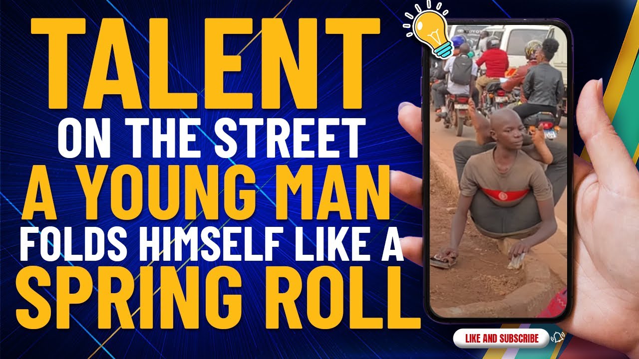 Talent On The Street-A young man folds himself like a spring roll