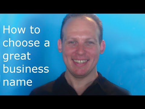 How to choose a great business name