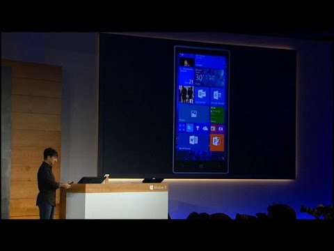 Microsoft shows off Windows 10 on a Lumia smartphone