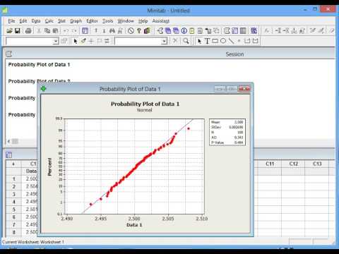 how to do a t test in minitab