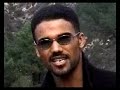 Shemar Moore in front of the HOLLYWOOD sign